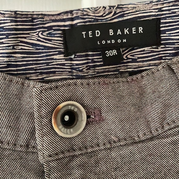 Designer Ted Baker London Brown Gray Straight Leg Pant - Picture 4 of 11